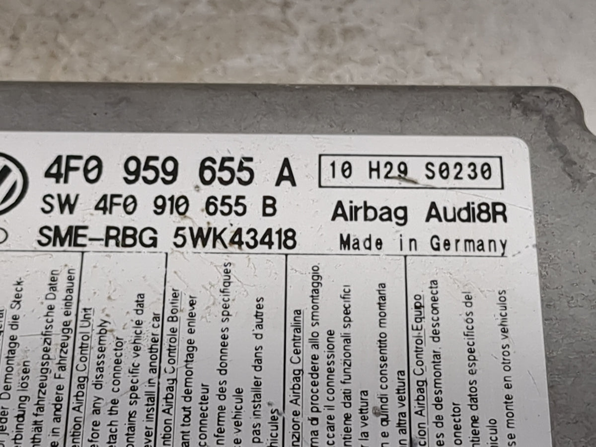 2006-2010 Audi A6 Safety Restraint Srs Airbag Control Module 1502484 - Oemusedautoparts1.com