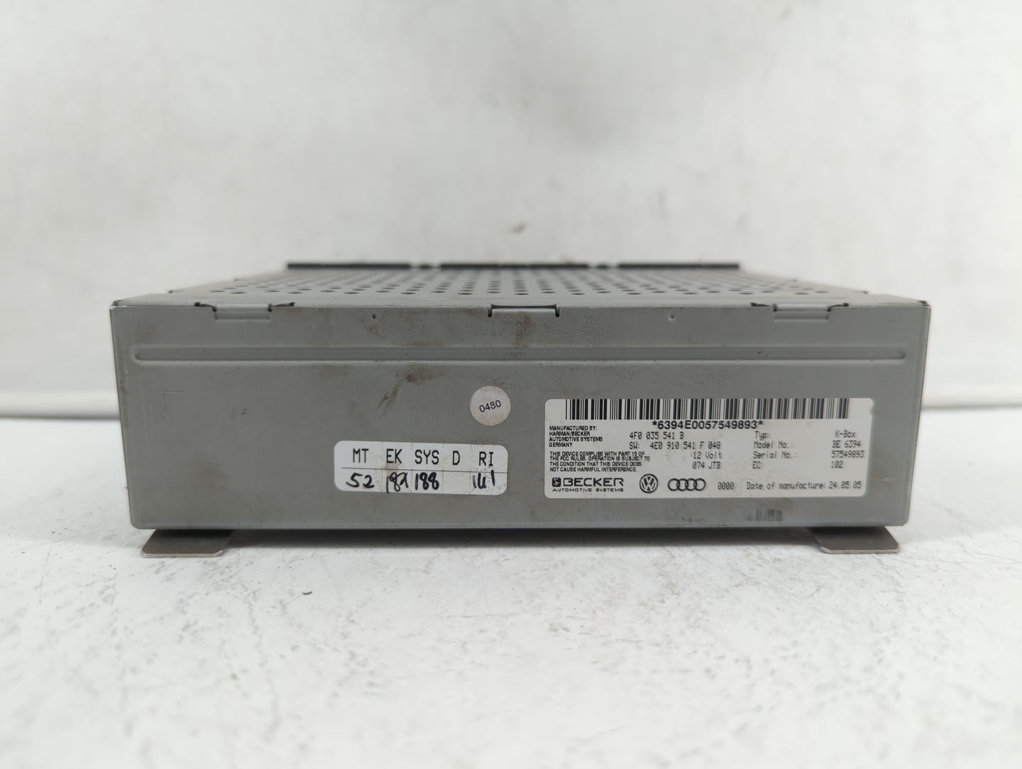 2005-2009 Audi A6 Radio AM FM Cd Player Receiver Replacement P/N:4F0 035 541 B 4E0 035 111 A Fits Fits 2005 2006 2007 2008 2
