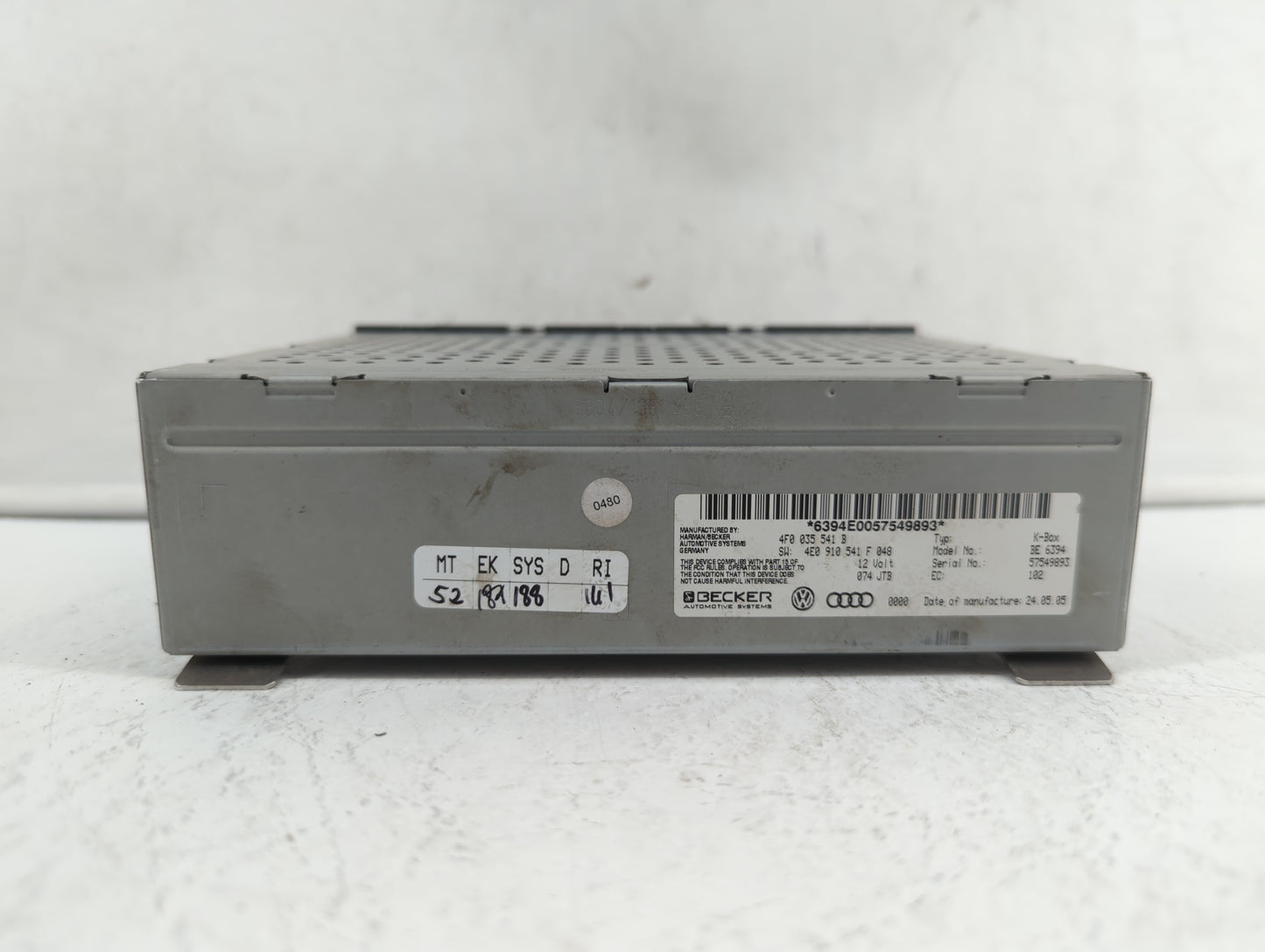 2005-2009 Audi A6 Radio AM FM Cd Player Receiver Replacement P/N:4F0 035 541 B 4E0 035 111 A Fits Fits 2005 2006 2007 2008 2