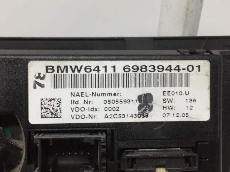 2006 Bmw 323i Climate Control Module Temperature AC/Heater Replacement P/N:64116983944 Fits OEM Used Auto Parts - Oemusedaut