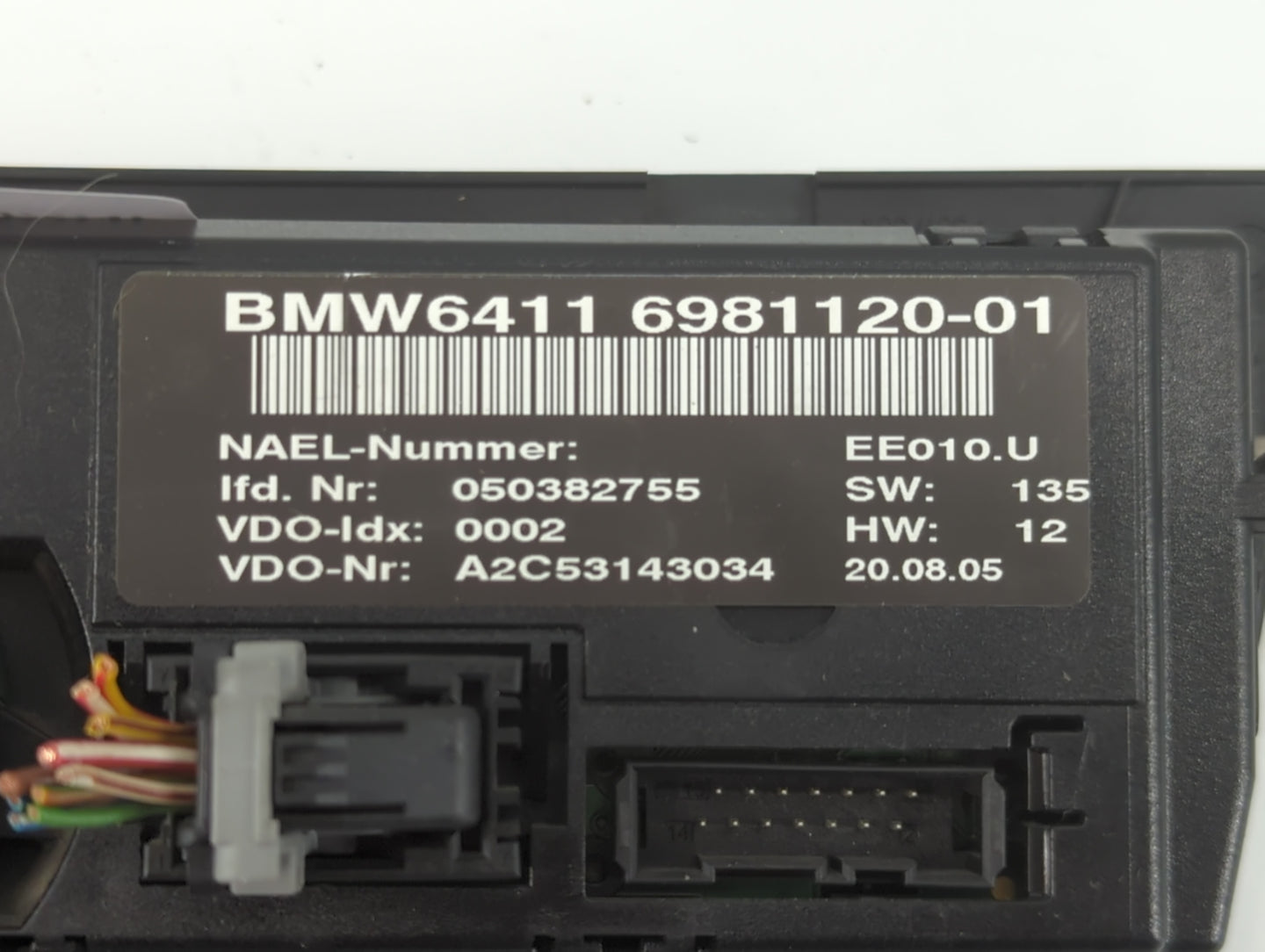 2001-2005 Bmw 325i Climate Control Module Temperature AC/Heater Replacement P/N:6411 6981120-01 Fits OEM Used Auto Parts - O