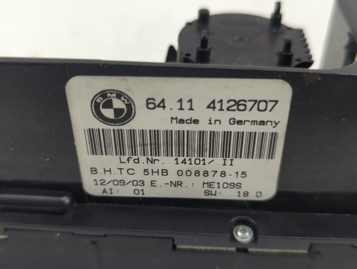2001-2005 Bmw 325i Climate Control Module Temperature AC/Heater Replacement P/N:64114126707 5HB008878-15 Fits OEM Used Auto 