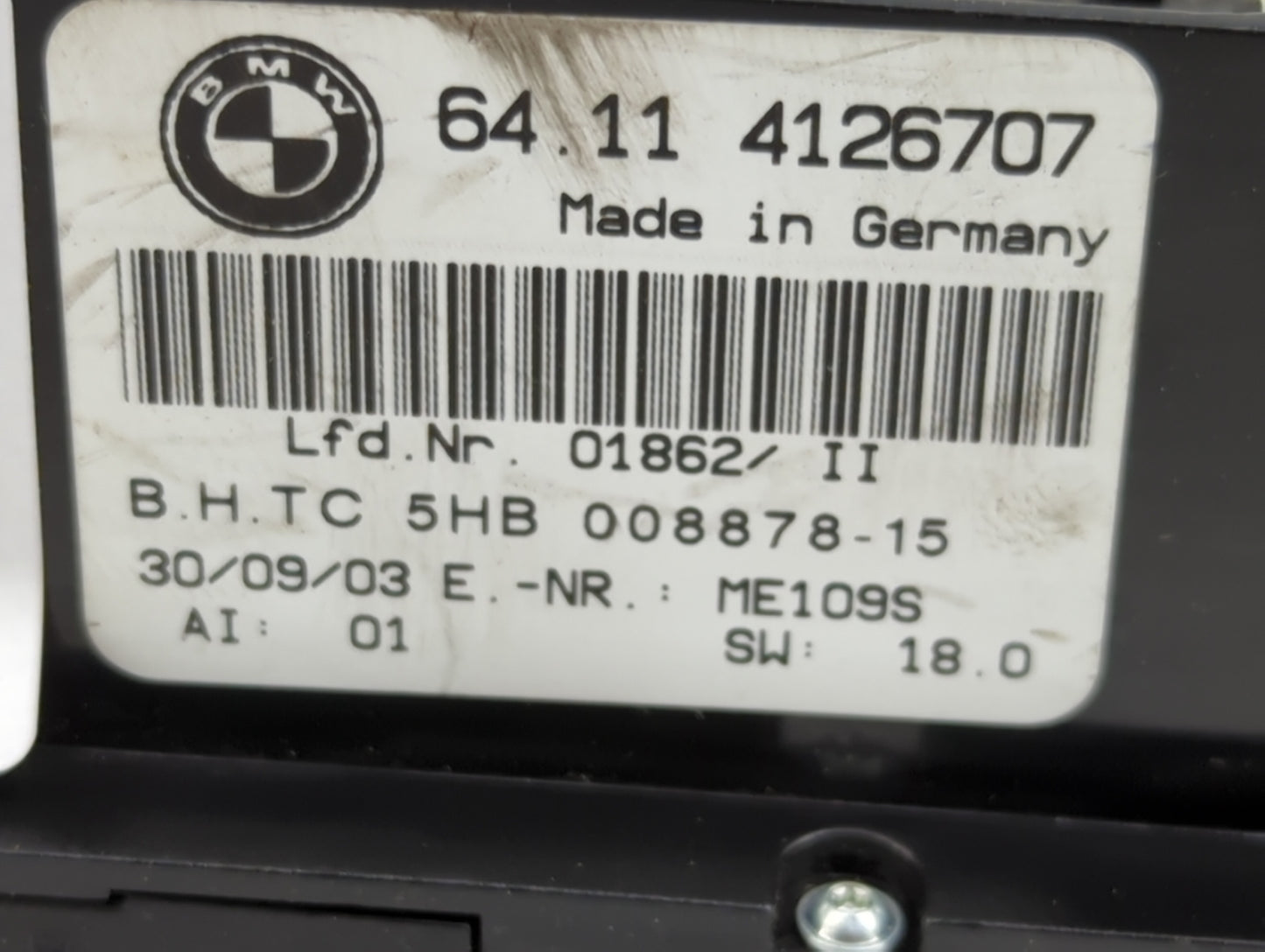 2006 Bmw 325i Climate Control Module Temperature AC/Heater Replacement P/N:64116956319 5HB00887819, EE669T Fits OEM Used Aut