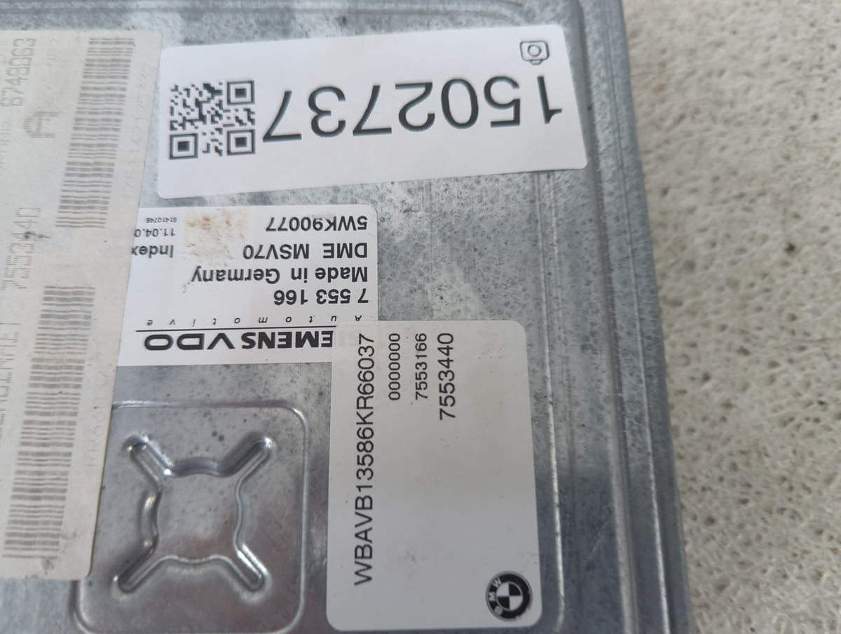 2006 Bmw 325i PCM Engine Control Computer ECU ECM PCU OEM P/N:7553166 7553440, 5WK90077, DME MSV70 Fits OEM Used Auto Parts 