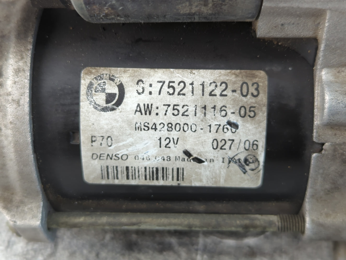 2002-2005 Bmw 325i Car Starter Motor Solenoid OEM P/N:7521122-03 0 001 108 157 Fits Fits 2002 2003 2004 2005 2006 OEM Used A