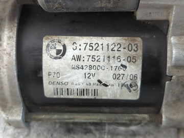 2002-2005 Bmw 325i Car Starter Motor Solenoid OEM P/N:7521122-03 0 001 108 157 Fits Fits 2002 2003 2004 2005 2006 OEM Used Auto Parts