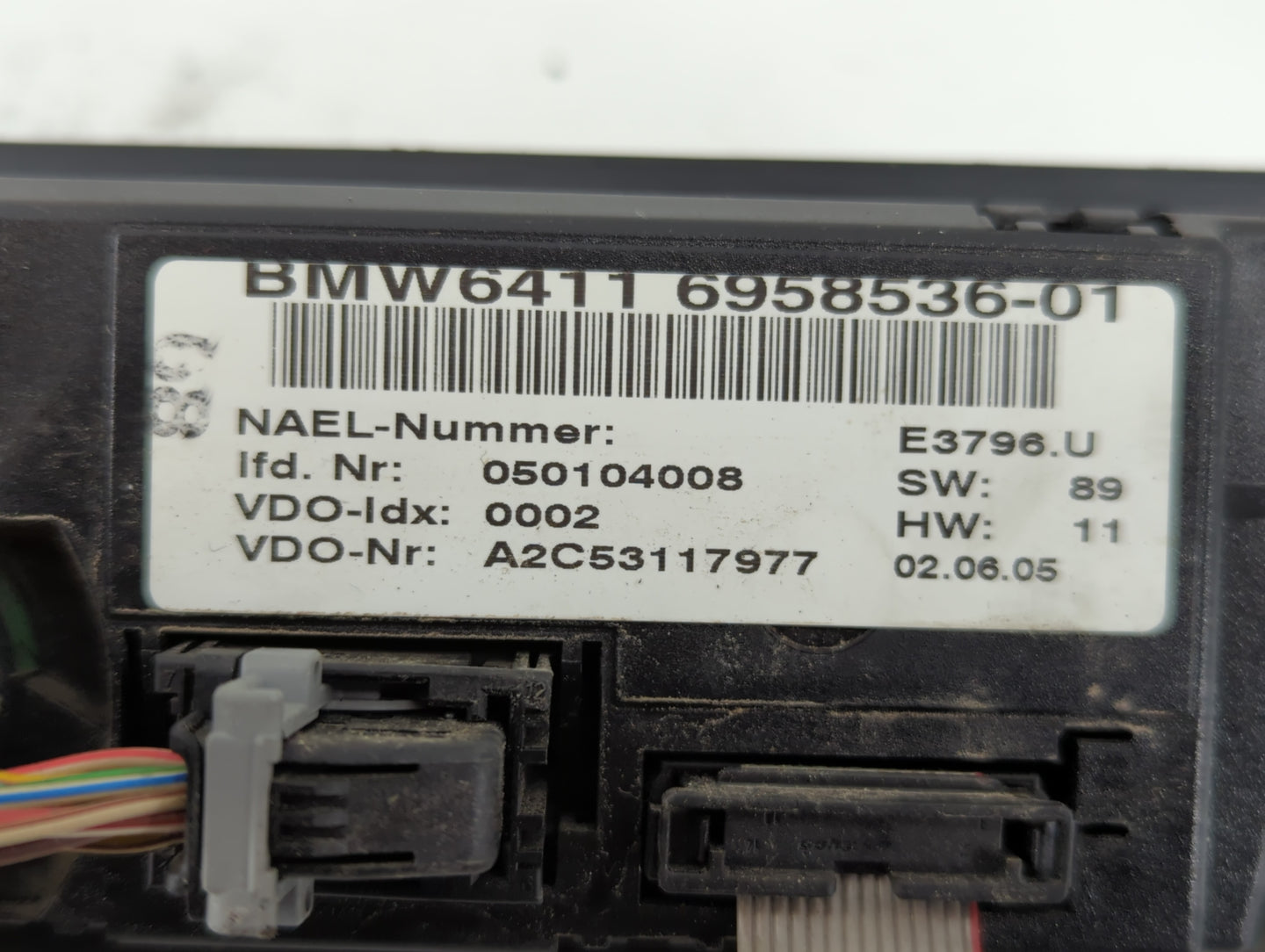 2001-2005 Bmw 325i Climate Control Module Temperature AC/Heater Replacement P/N:BMW6411 6958536-01 Fits OEM Used Auto Parts 