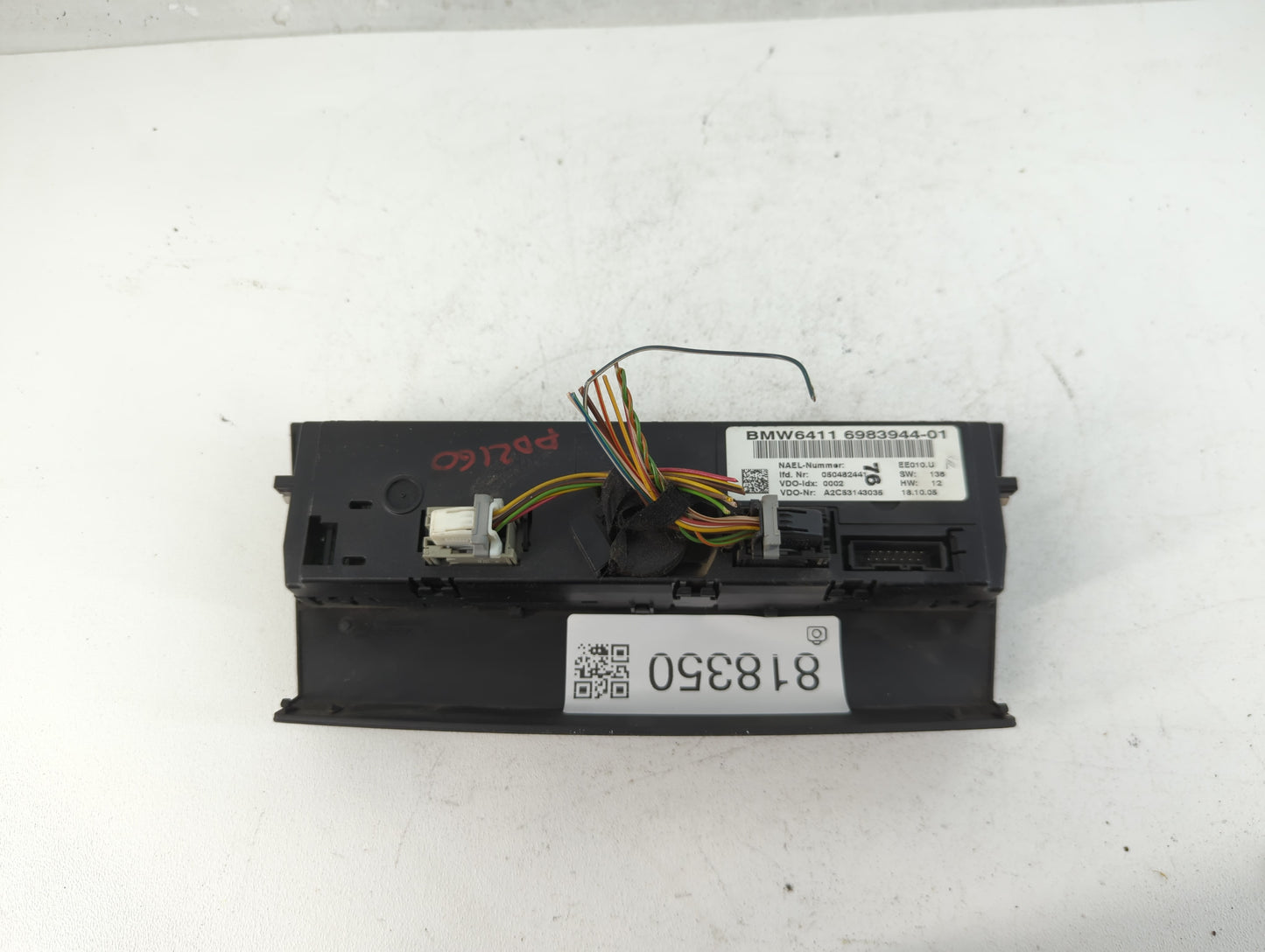 2006 Bmw 325i Climate Control Module Temperature AC/Heater Replacement P/N:6411 6983944 01 Fits OEM Used Auto Parts - Oemuse