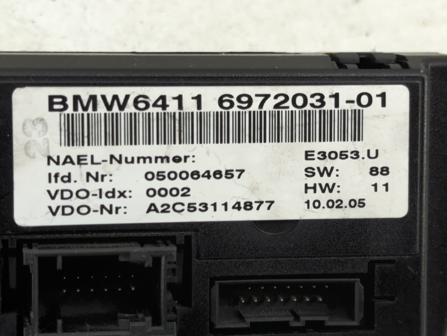 2006 Bmw 330i Climate Control Module Temperature AC/Heater Replacement P/N:6972031-01 Fits OEM Used Auto Parts - Oemusedauto