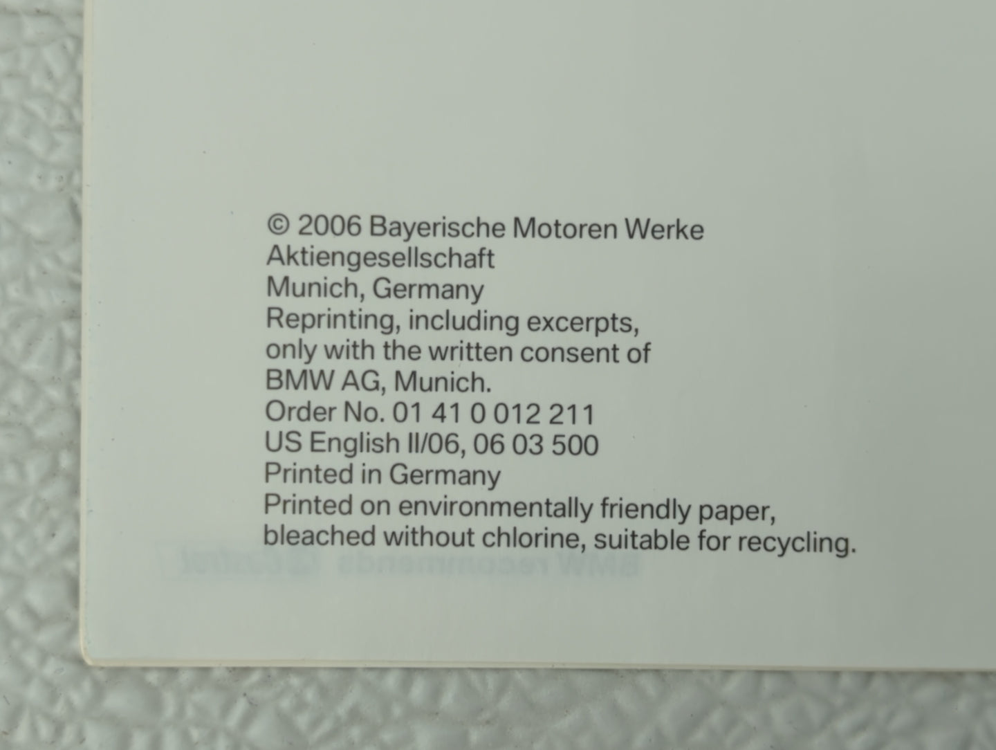 2006 Bmw 525i Owners Manual Book Guide OEM Used Auto Parts - Oemusedautoparts1.com