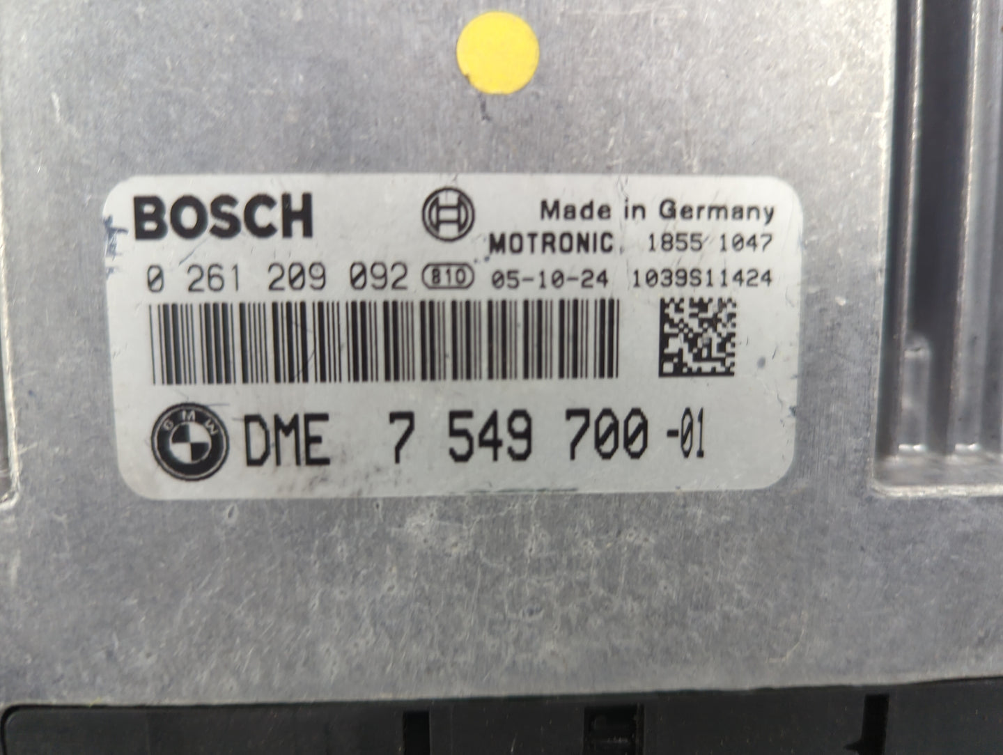 2006-2007 Bmw 550i PCM Engine Control Computer ECU ECM PCU OEM P/N:7 549 700-01 0 261 209 092 Fits Fits 2006 2007 OEM Used A