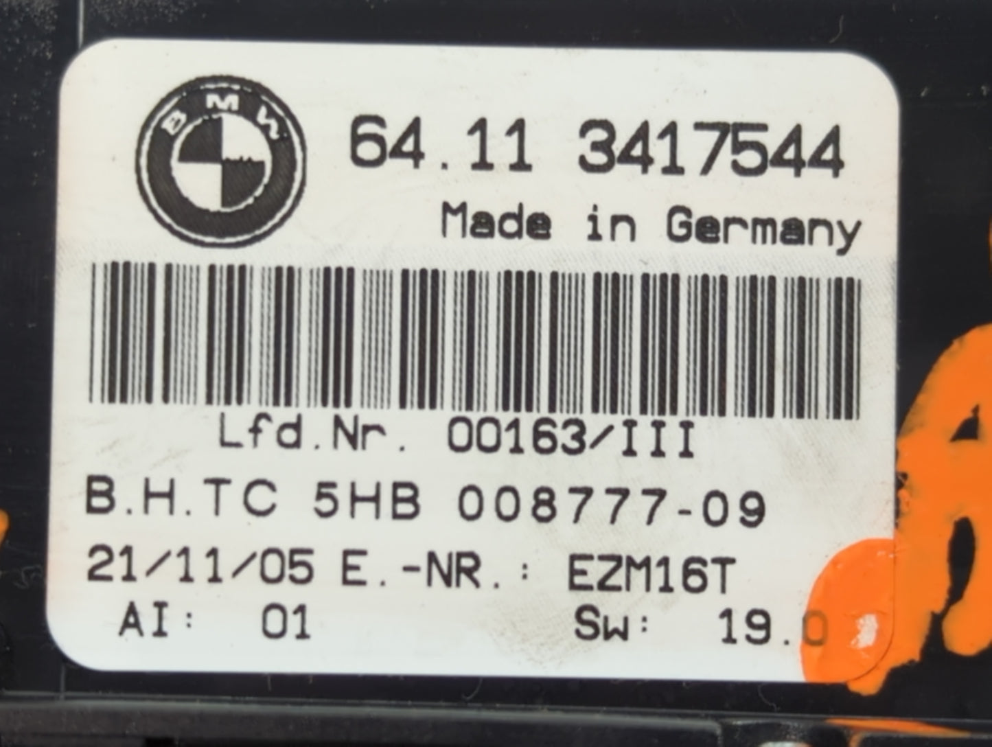 2004-2010 Bmw X3 Climate Control Module Temperature AC/Heater Replacement P/N:64113417544 Fits OEM Used Auto Parts - Oemused