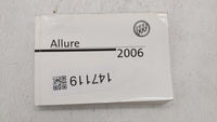 2006 Buick Allure Owners Manual Book Guide OEM Used Auto Parts - Oemusedautoparts1.com