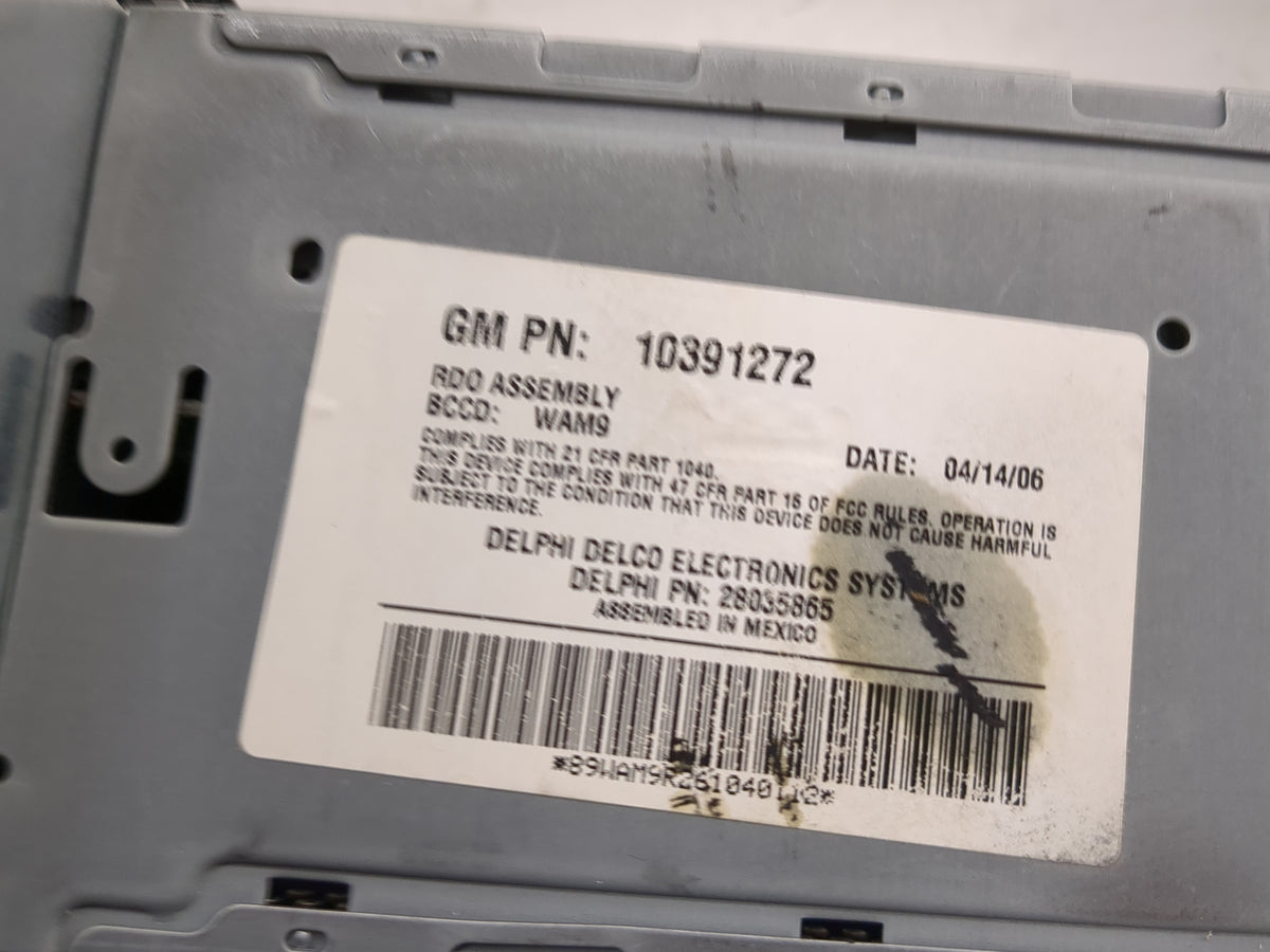 2005-2007 Buick Lacrosse Radio AM FM Cd Player Receiver Replacement P/N:10391272 28035865 Fits Fits 2005 2006 2007 OEM Used 