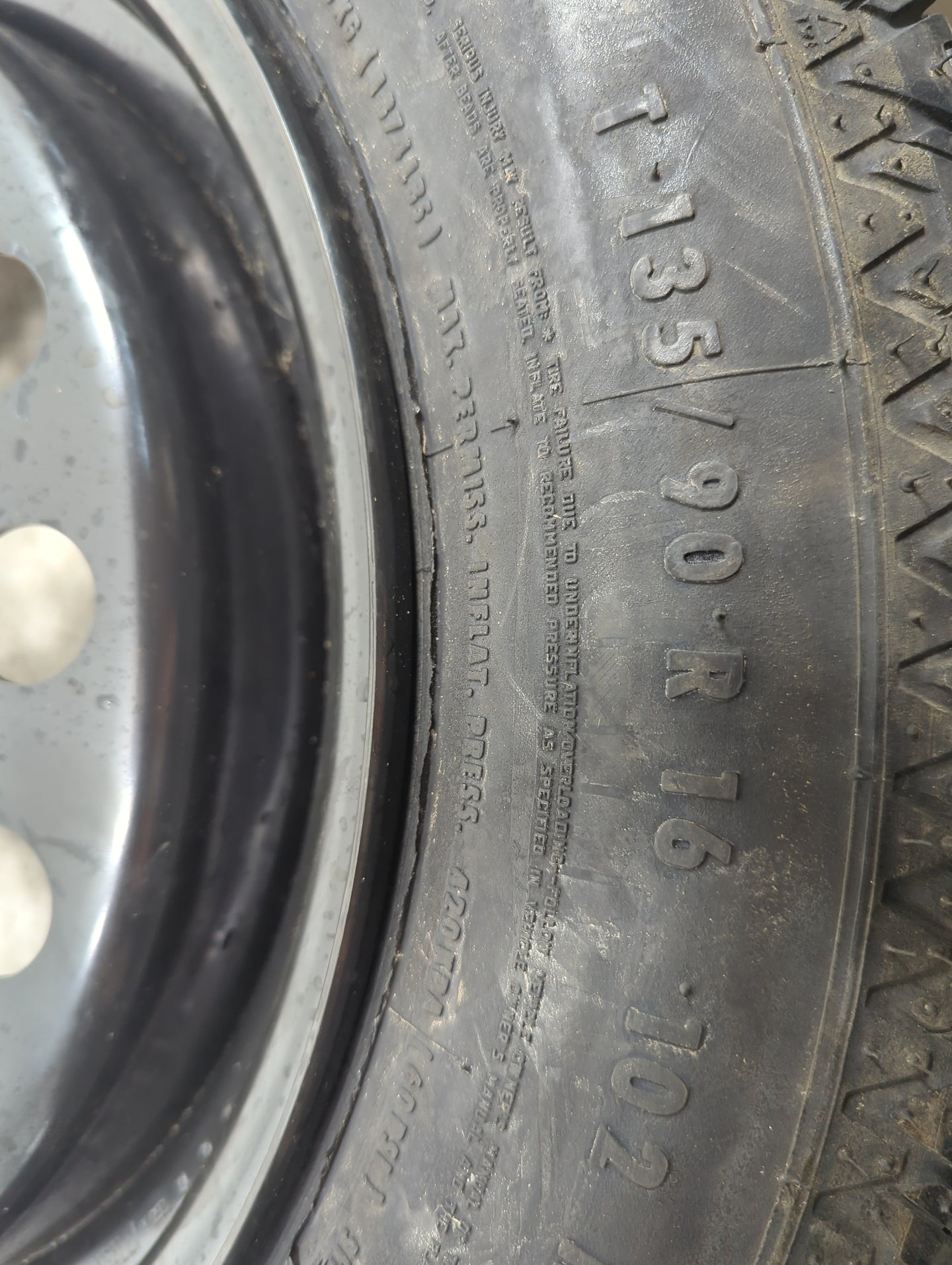 2005-2009 Buick Lacrosse Spare Donut Tire Wheel Rim Oem 878316 - Oemusedautoparts1.com