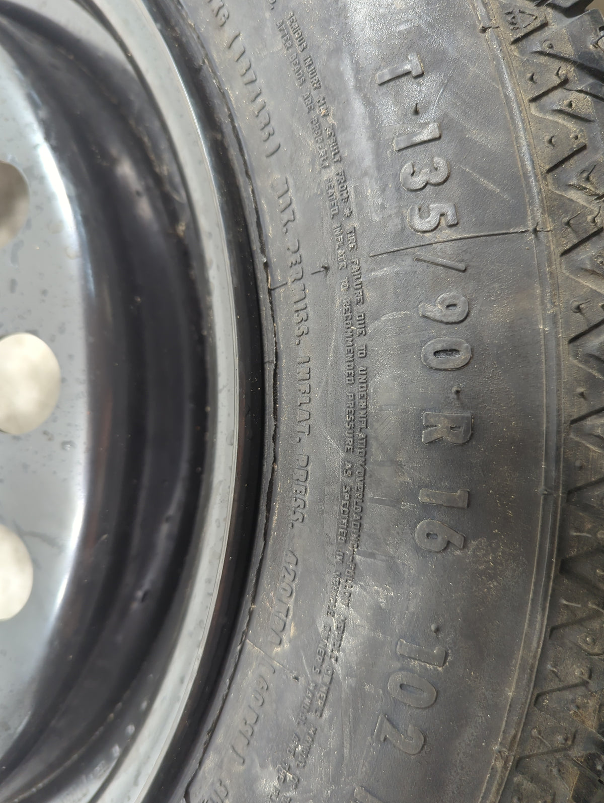 2005-2009 Buick Lacrosse Spare Donut Tire Wheel Rim Oem 878316 - Oemusedautoparts1.com