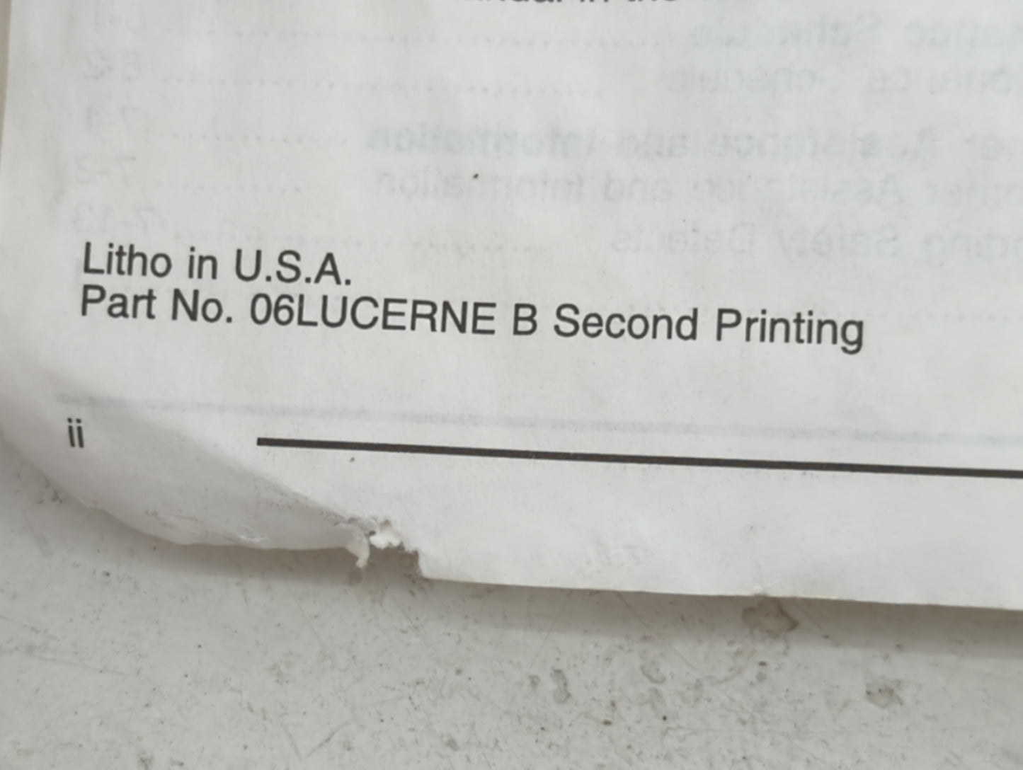 2006 Buick Lucerne Owners Manual Book Guide OEM Used Auto Parts - Oemusedautoparts1.com