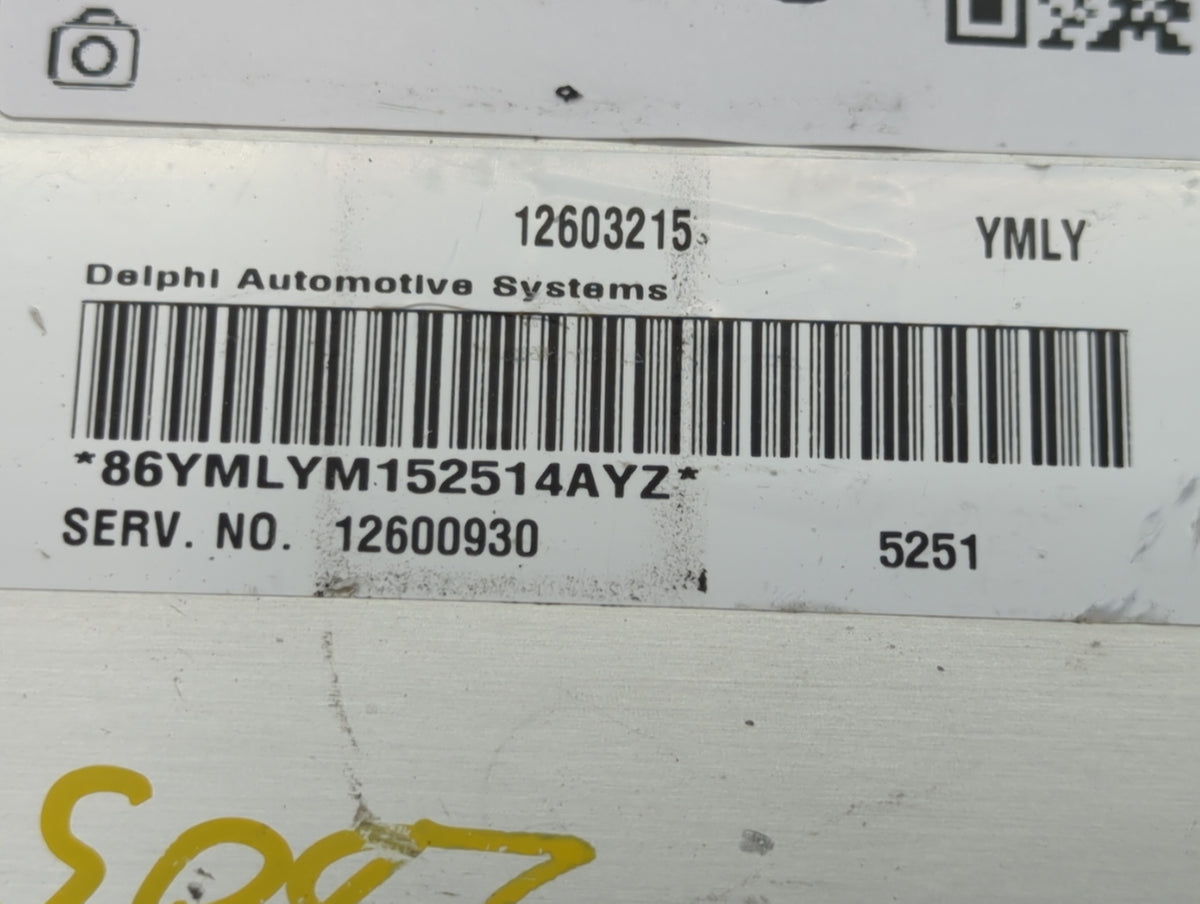 2006-2008 Buick Lucerne PCM Engine Control Computer ECU ECM PCU OEM P/N:12603215 Fits 2006 2007 2008 2009 OEM Used Auto Part