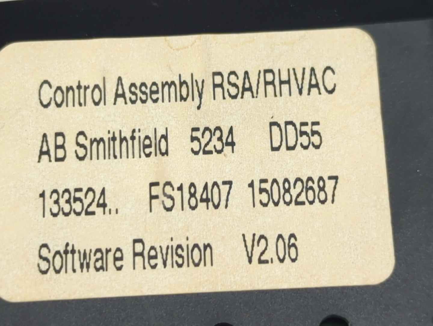 2006 Buick Rainier Climate Control Module Temperature AC/Heater Replacement P/N:15082687 FS18407 Fits OEM Used Auto Parts - 