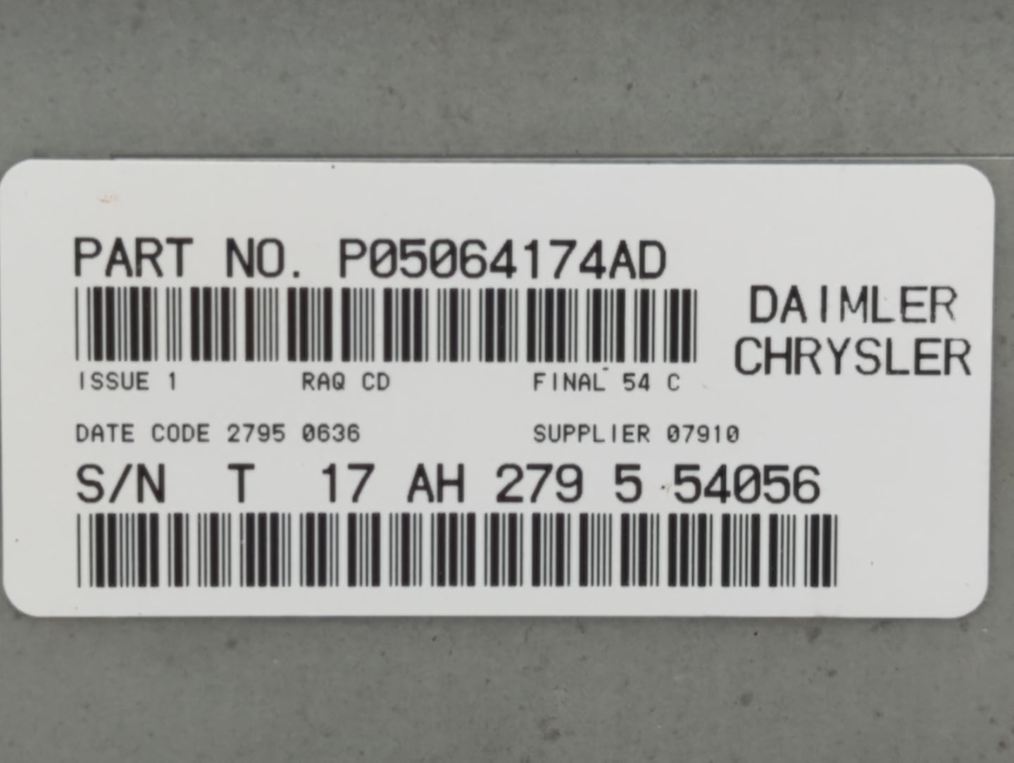 2006 Buick Rainier Radio AM FM Cd Player Receiver Replacement P/N:P05064174AD Fits OEM Used Auto Parts - Oemusedautoparts1.c