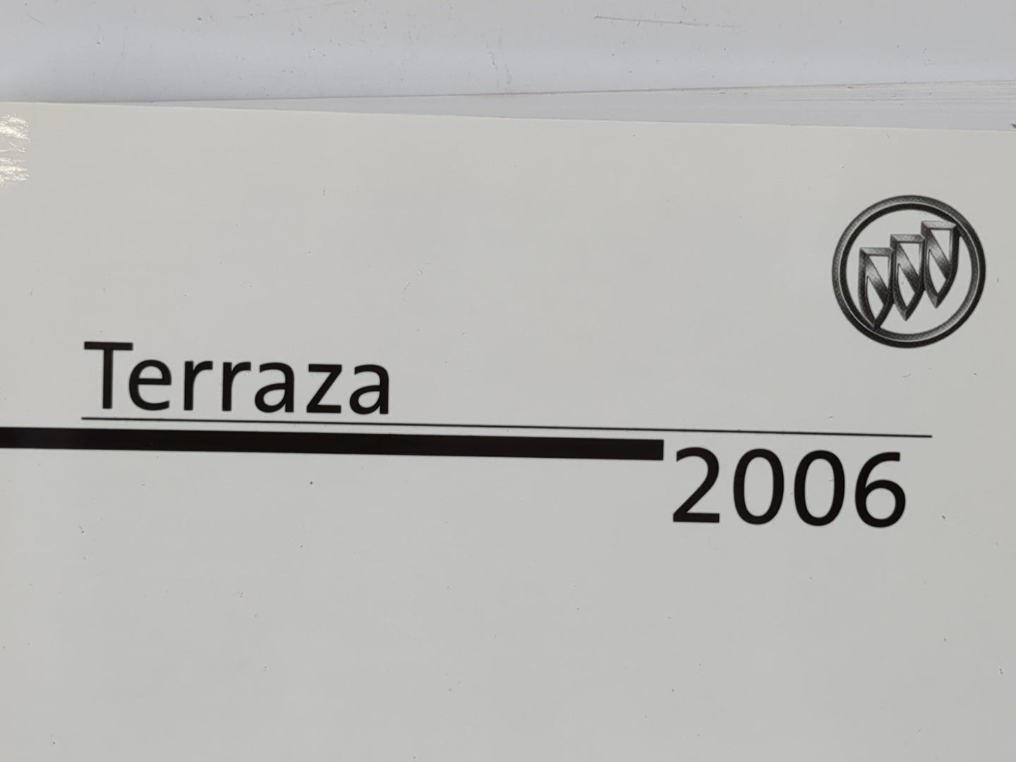 2006 Buick Terraza Owners Manual Book Guide P/N:06TERRAZA A OEM Used Auto Parts - Oemusedautoparts1.com