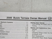 2006 Buick Terraza Owners Manual Book Guide P/N:06TERRAZA A OEM Used Auto Parts - Oemusedautoparts1.com