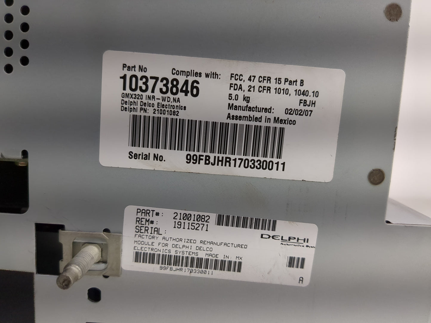 2006-2007 Cadillac Cts Radio AM FM Cd Player Receiver Replacement P/N:10373846 Fits Fits 2006 2007 OEM Used Auto Parts - Oem