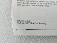2006 Cadillac Cts Owners Manual Book Guide OEM Used Auto Parts - Oemusedautoparts1.com