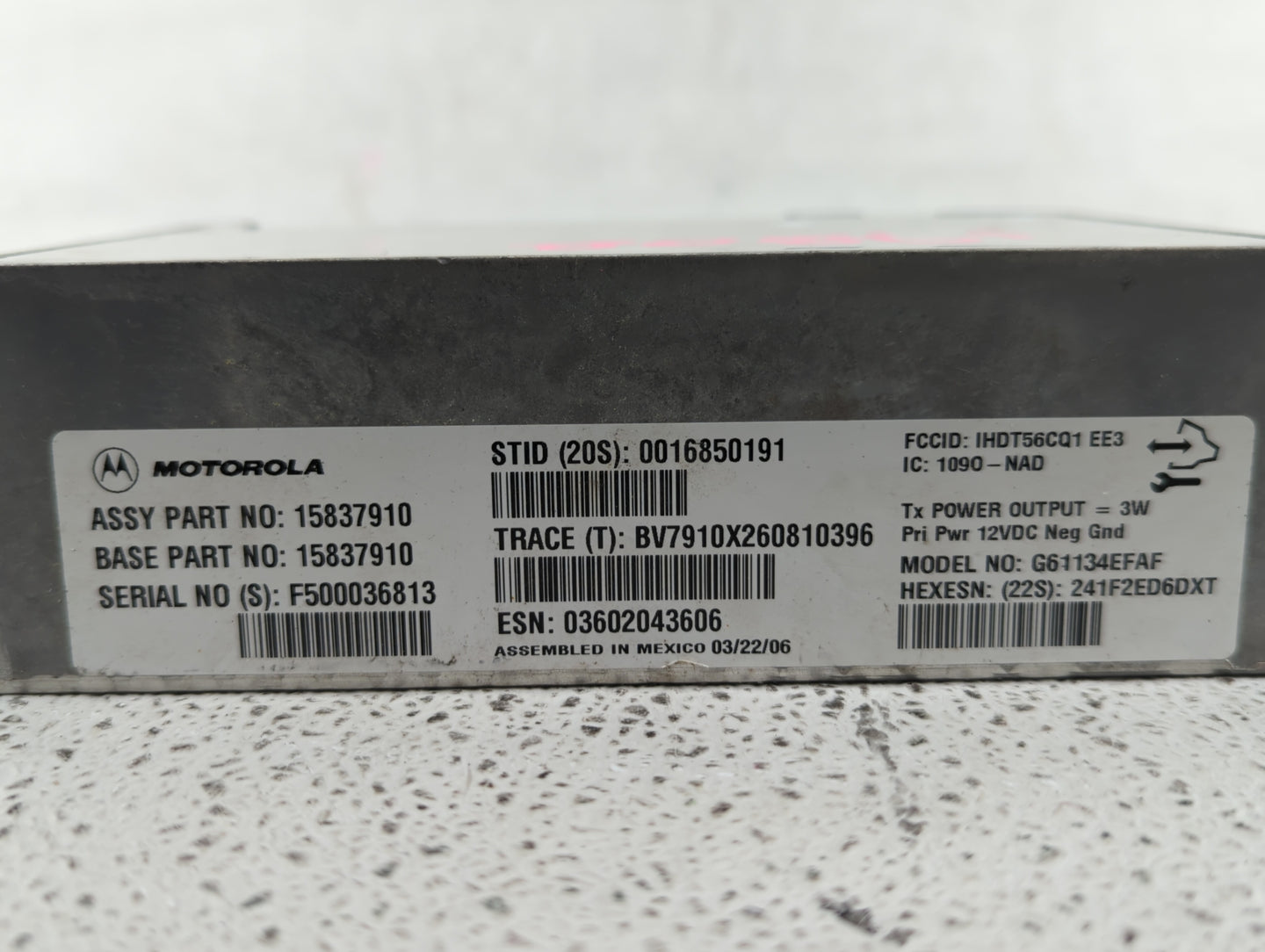 2005-2007 Cadillac Cts Radio AM FM Cd Player Receiver Replacement P/N:15837910 Fits Fits 2005 2006 2007 OEM Used Auto Parts 