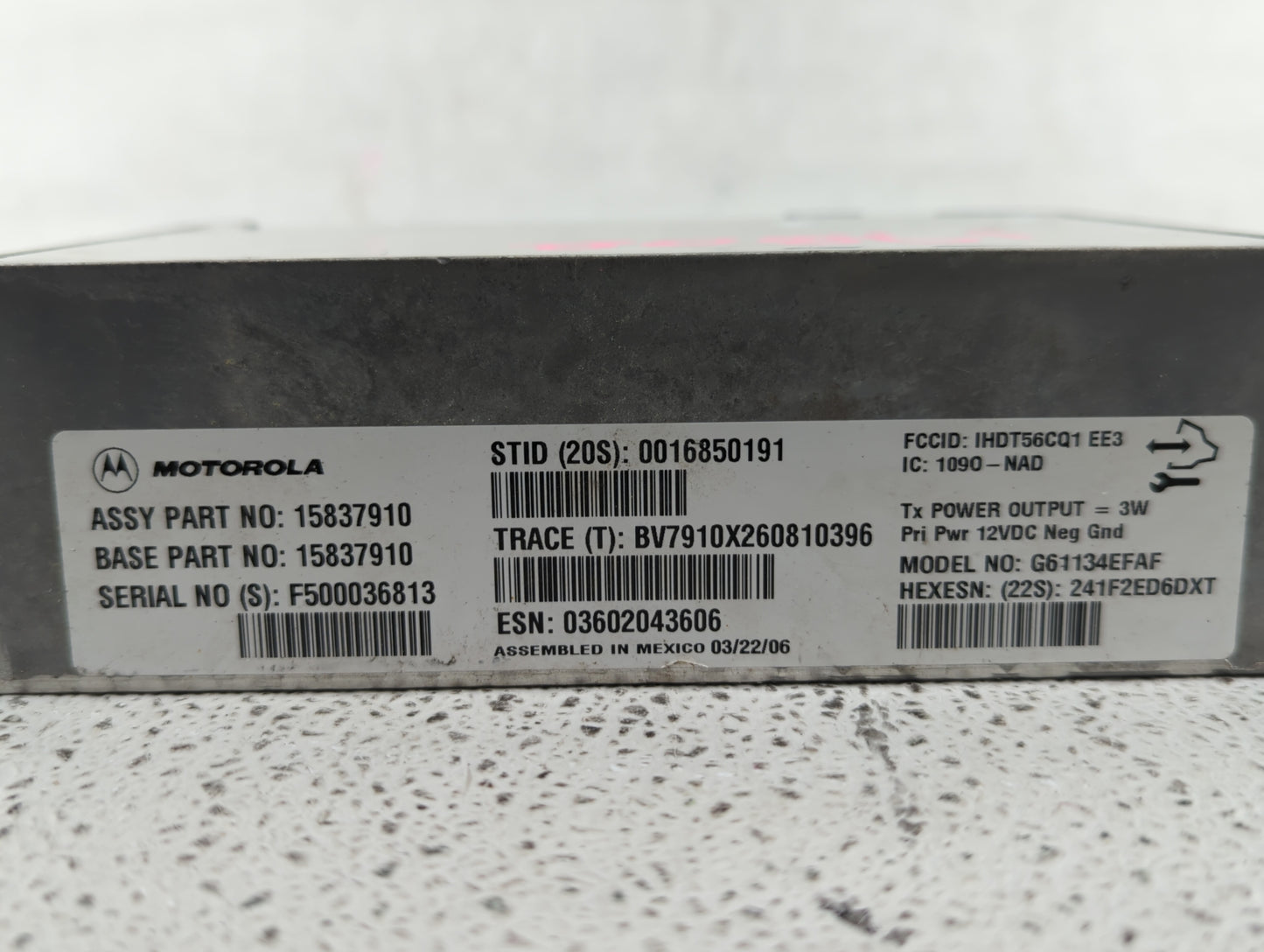2005-2007 Cadillac Cts Radio AM FM Cd Player Receiver Replacement P/N:15837910 Fits Fits 2005 2006 2007 OEM Used Auto Parts 