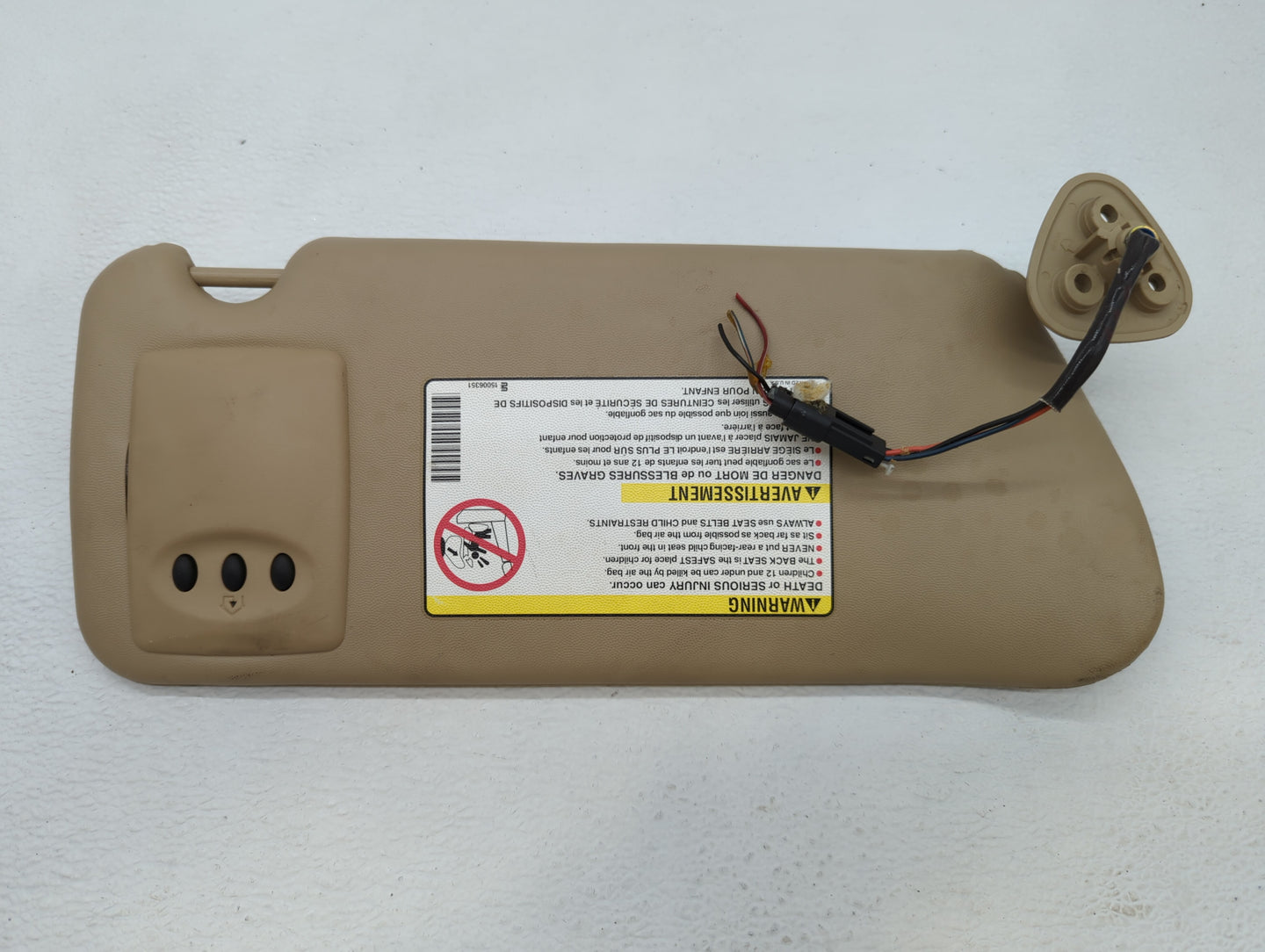 2004-2009 Cadillac Srx Sun Visor Shade Replacement Driver Left Mirror Fits Fits 2004 2005 2006 2007 2008 2009 OEM Used Auto 