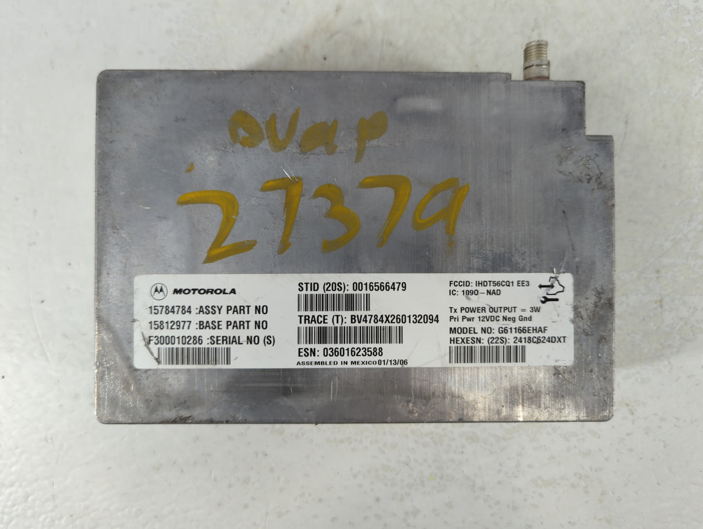 2005 Cadillac Srx Bluetooth Phone Communication Control Module Ccm Oem - Oemusedautoparts1.com