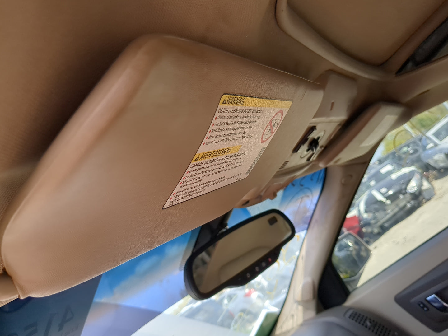 2004-2009 Cadillac Srx Sun Visor Shade Replacement Driver Left Mirror Fits Fits 2004 2005 2006 2007 2008 2009 OEM Used Auto 