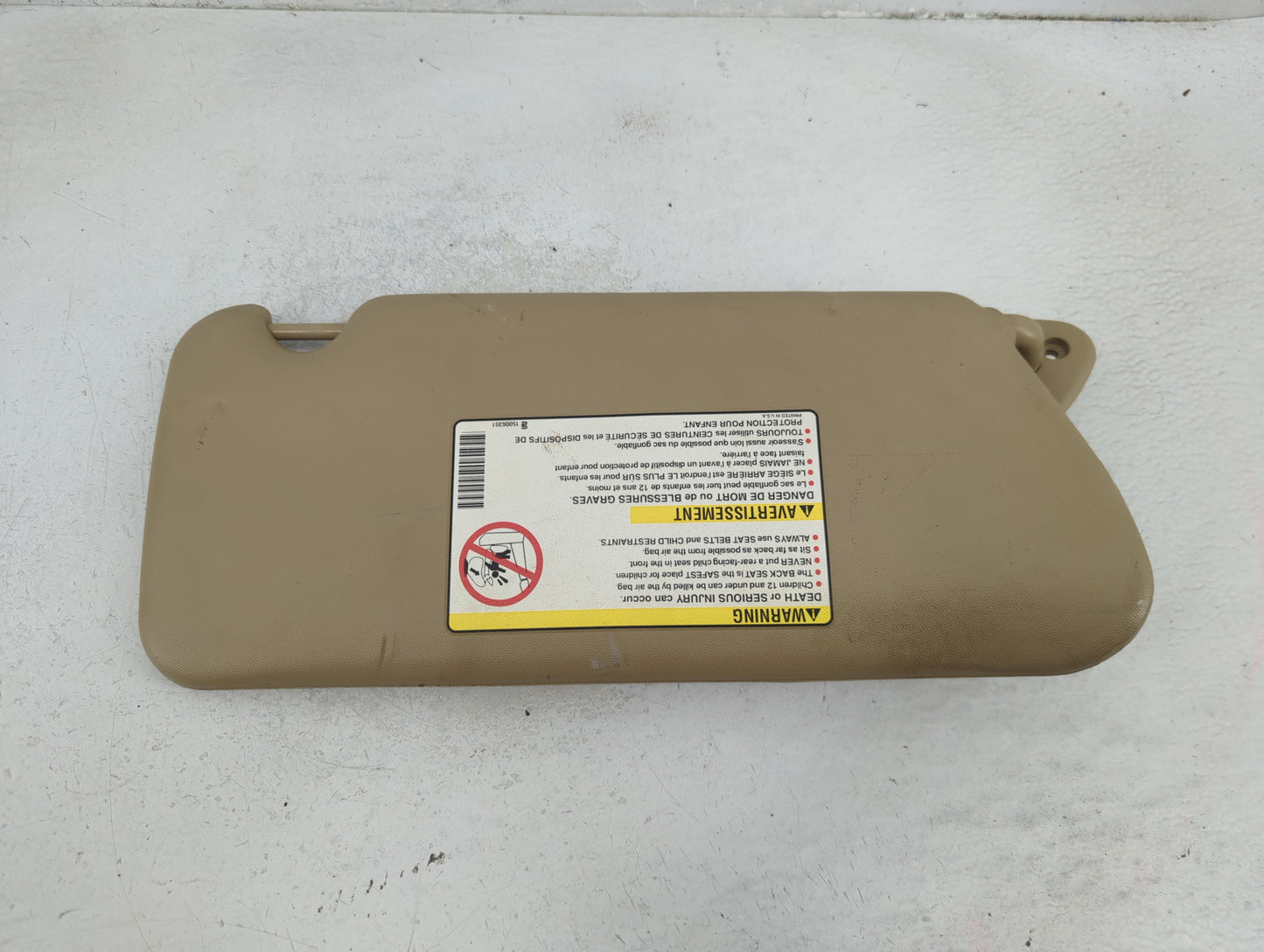 2004-2009 Cadillac Srx Sun Visor Shade Replacement Driver Left Mirror Fits Fits 2004 2005 2006 2007 2008 2009 OEM Used Auto 