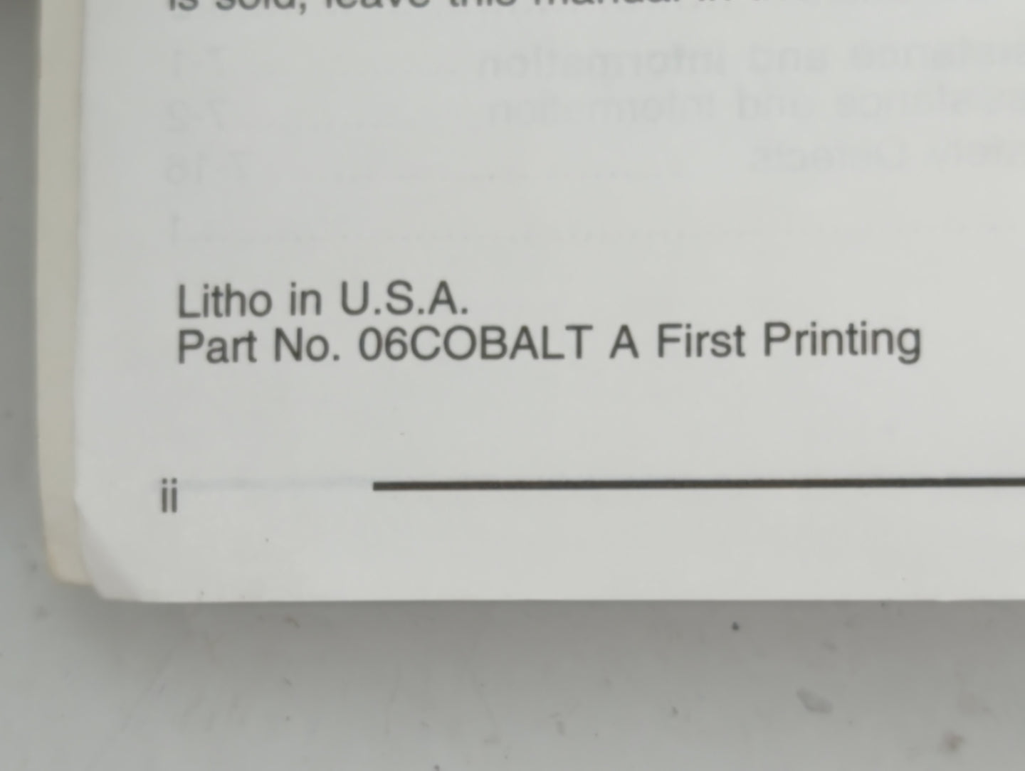 2006 Chevrolet Cobalt Owners Manual Book Guide P/N:06COBALT A OEM Used Auto Parts - Oemusedautoparts1.com