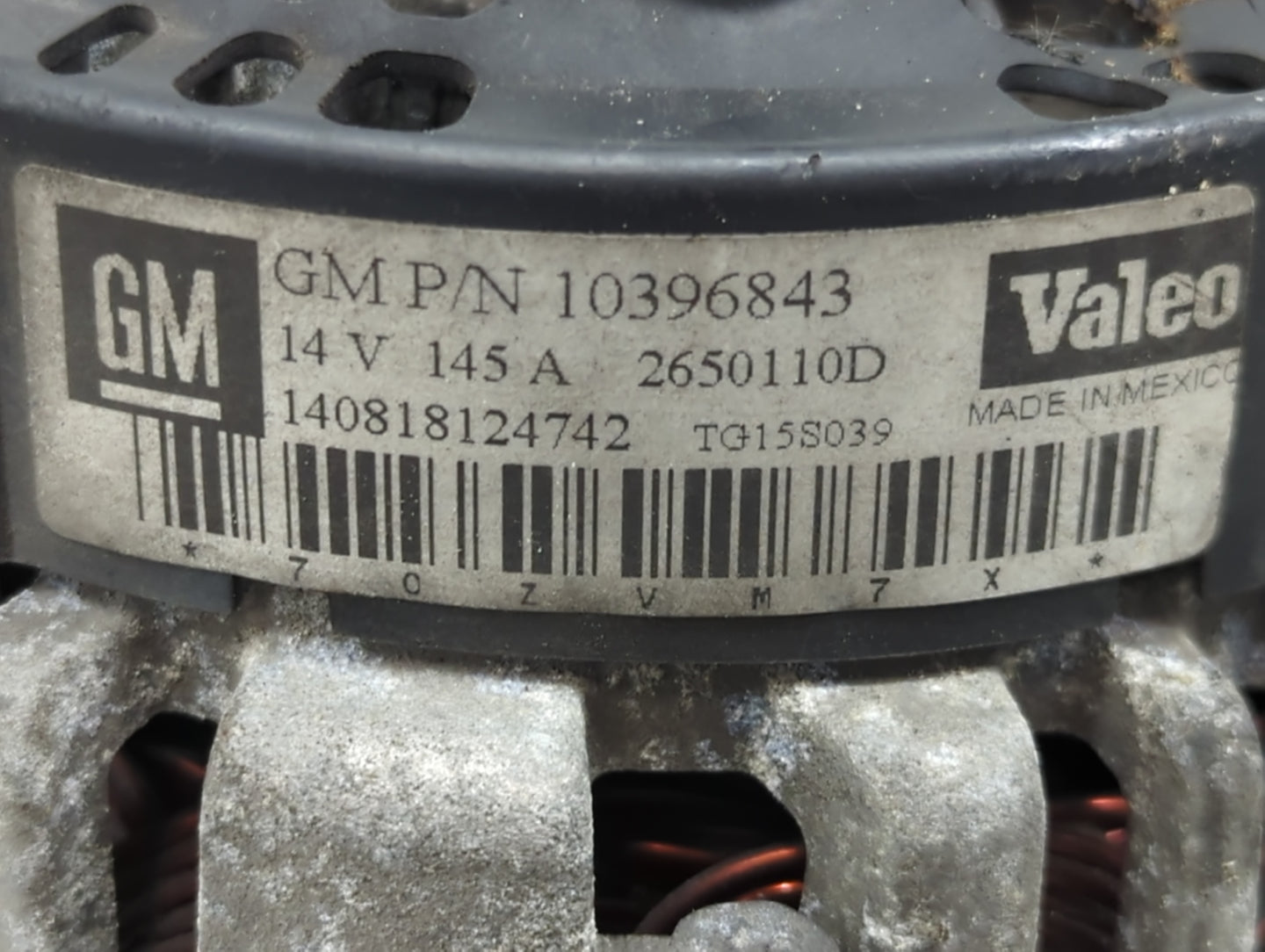 2005-2006 Chevrolet Equinox Alternator Replacement Generator Charging Assembly Engine OEM P/N:10396843 Fits Fits 2005 2006 O