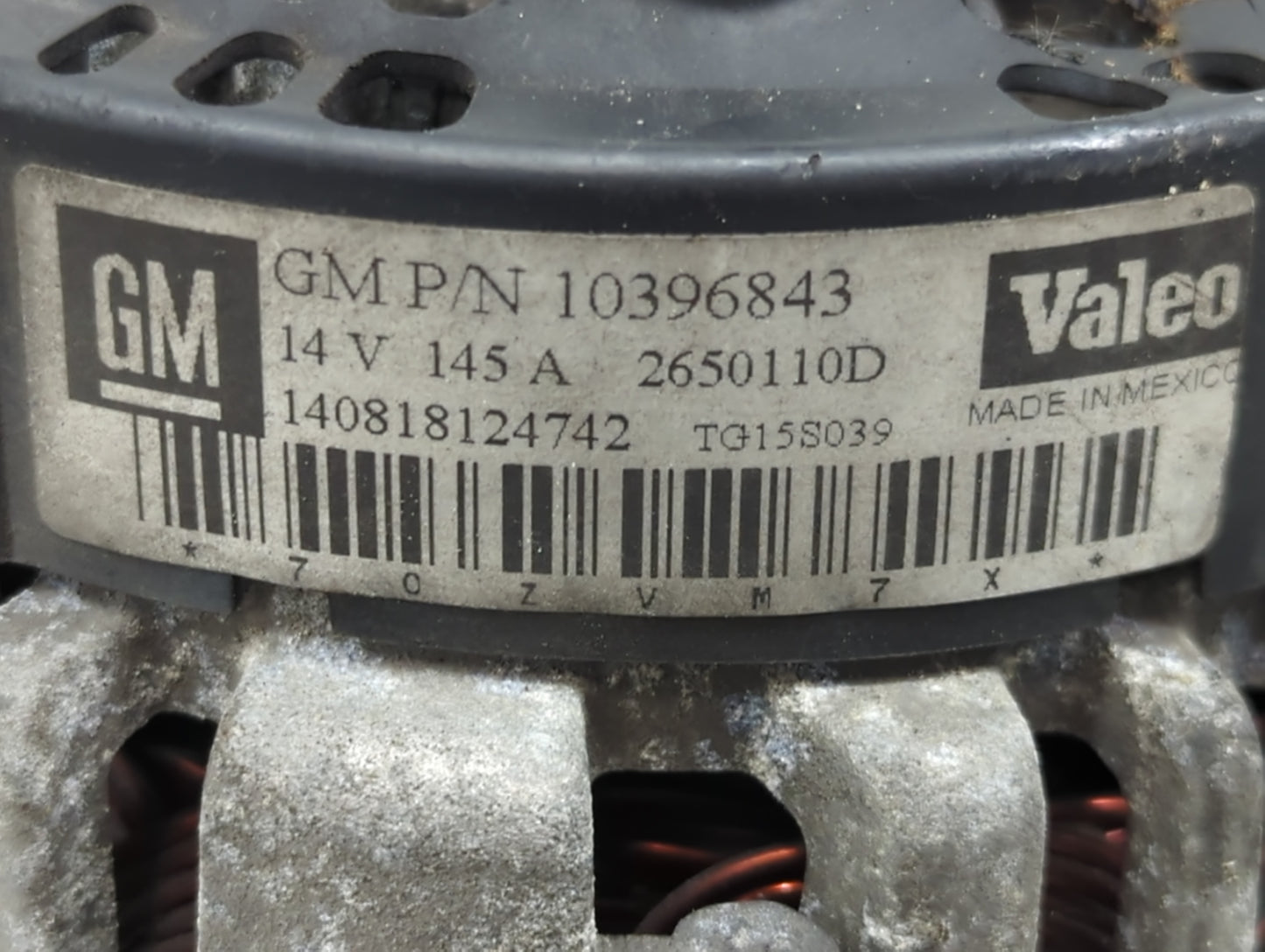 2005-2006 Chevrolet Equinox Alternator Replacement Generator Charging Assembly Engine OEM P/N:10396843 Fits Fits 2005 2006 O