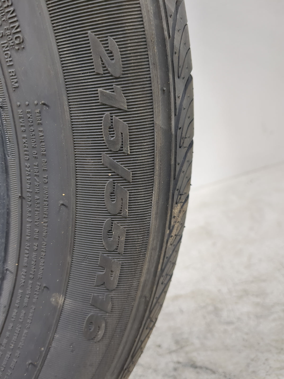 Used Tire 215/55R16 SOLAR 4XS+ 93H - Tread Depth 8/32 - Oemusedautoparts1.com
