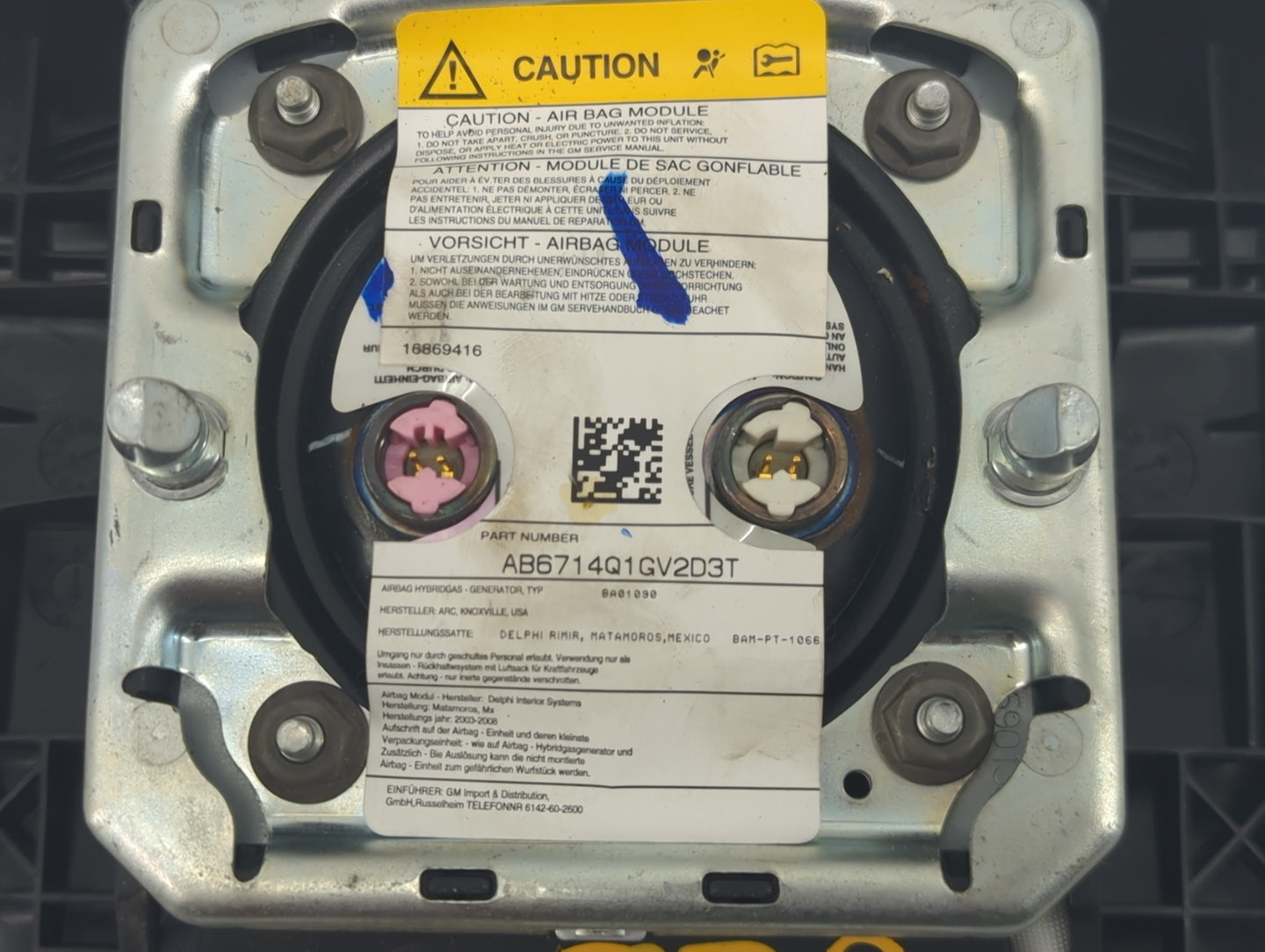 2006-2016 Chevrolet Impala Air Bag Driver Left Steering Wheel Mounted - Oemusedautoparts1.com