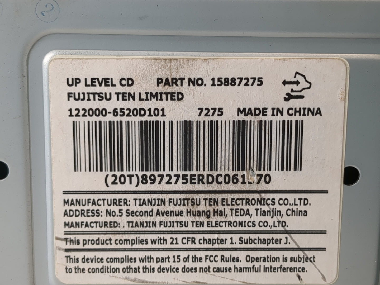 2006 Chevrolet Impala Radio AM FM Cd Player Receiver Replacement P/N:15951759 15798975, 15887276, 15870718 Fits OEM Used Aut