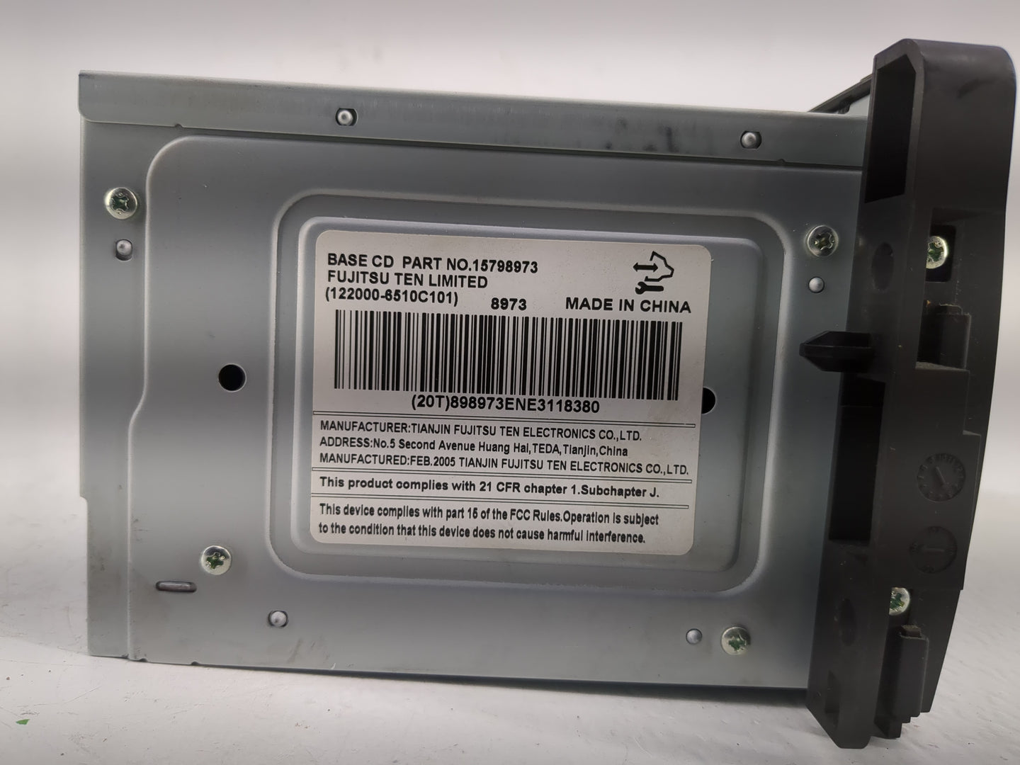 2006-2008 Chevrolet Impala Radio AM FM Cd Player Receiver Replacement P/N:122000-6510C101 Fits Fits 2006 2007 2008 OEM Used 