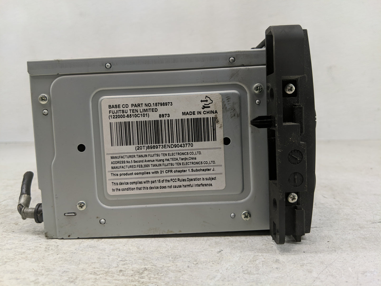 2006-2008 Chevrolet Impala Radio AM FM Cd Player Receiver Replacement P/N:15798973 Fits Fits 2006 2007 2008 OEM Used Auto Pa