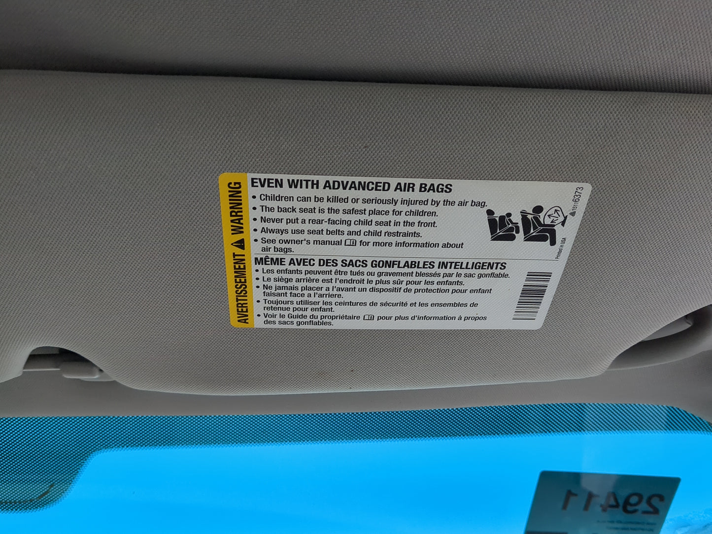 2006-2016 Chevrolet Impala Sun Visor Shade Replacement Passenger Right Mirror Fits OEM Used Auto Parts - Oemusedautoparts1.c