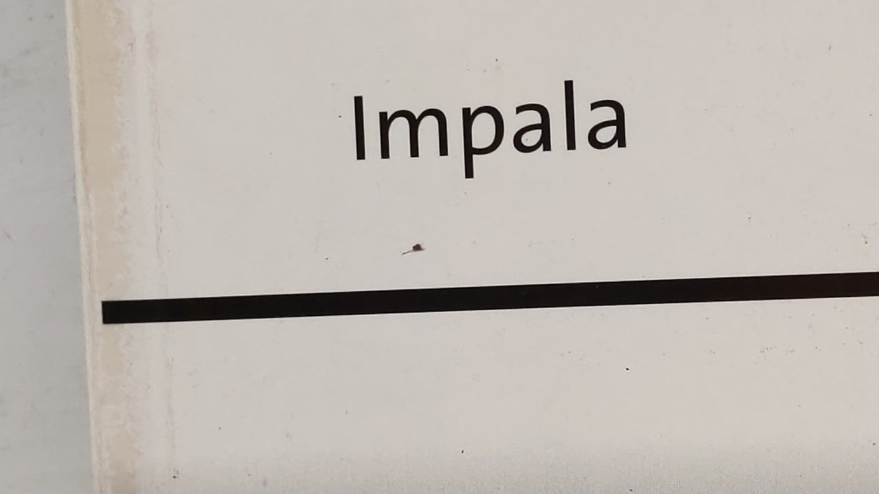 2006 Chevrolet Impala Owners Manual Book Guide OEM Used Auto Parts - Oemusedautoparts1.com