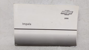 2006 Chevrolet Impala Owners Manual Book Guide OEM Used Auto Parts - Oemusedautoparts1.com