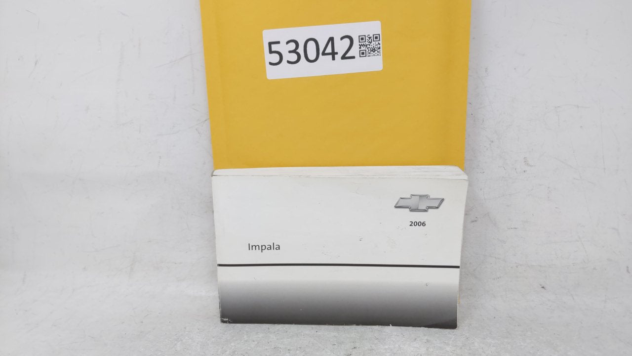 2006 Chevrolet Impala Owners Manual Book Guide OEM Used Auto Parts - Oemusedautoparts1.com