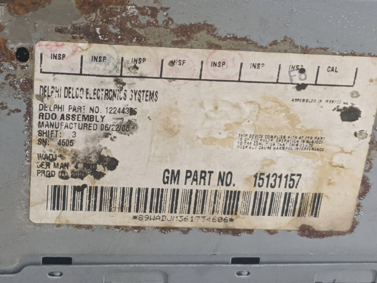 2003-2007 Chevrolet Silverado 1500 Radio AM FM Cd Player Receiver Replacement P/N:15131157 12244365 Fits OEM Used Auto Parts