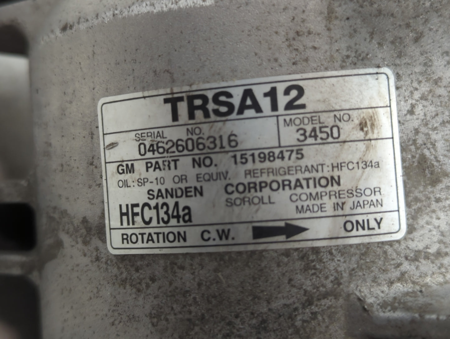 2002-2007 Chevrolet Trailblazer Air Conditioning A/c Ac Compressor Oem - Oemusedautoparts1.com