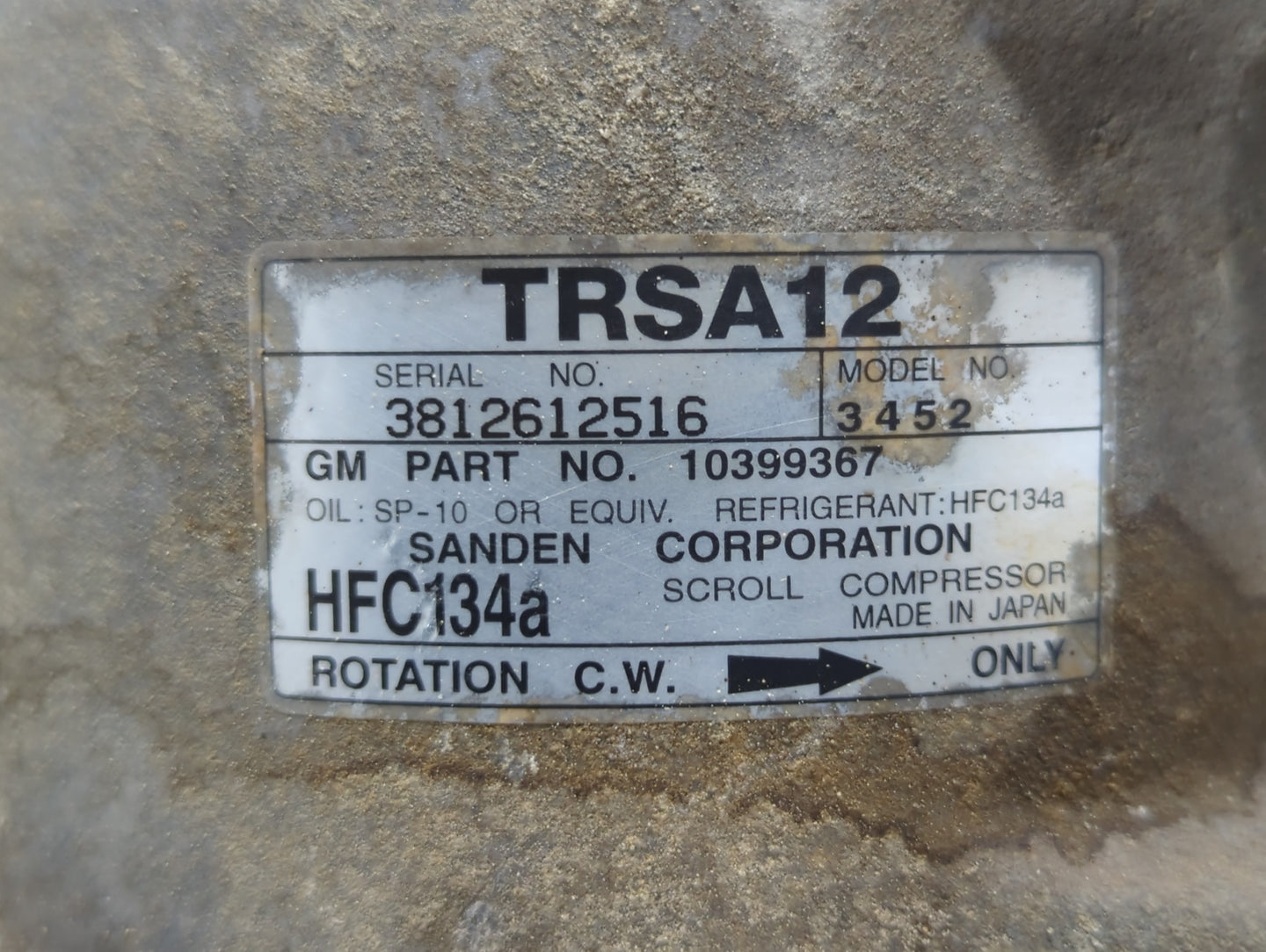 Chevrolet Trail Blazer Air Conditioning A/c Ac Compressor Oem - Oemusedautoparts1.com