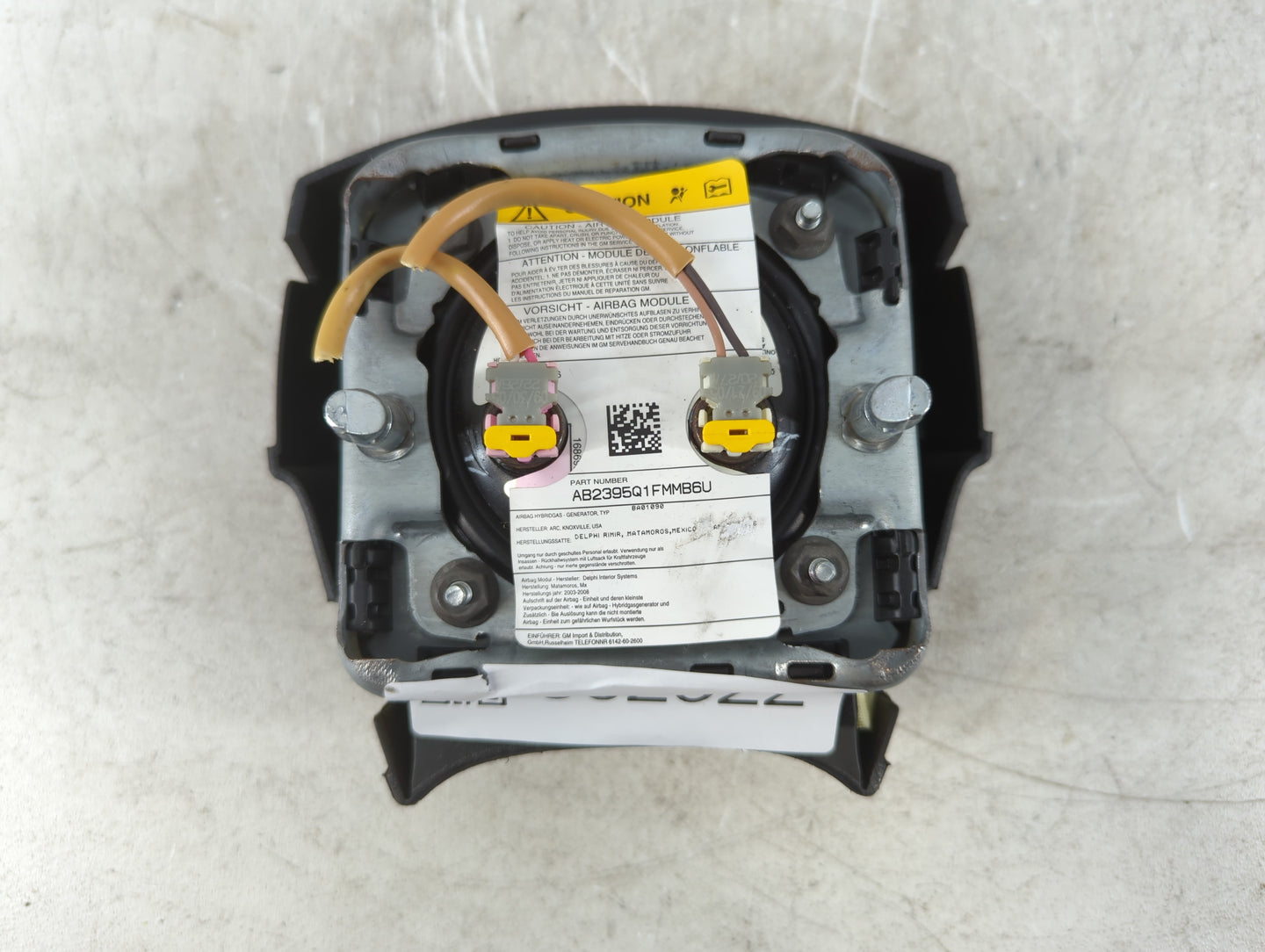 2006 Chevrolet Trail Blazer Air Bag Driver Left Steering Wheel Mounted P/N:AB2395Q1FMMB6U Fits Fits 2005 2007 2008 2009 OEM 